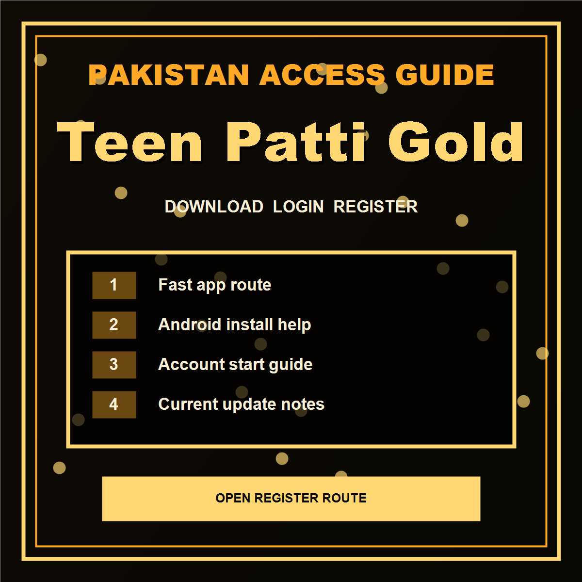 Teen Patti Gold Pakistan app access poster